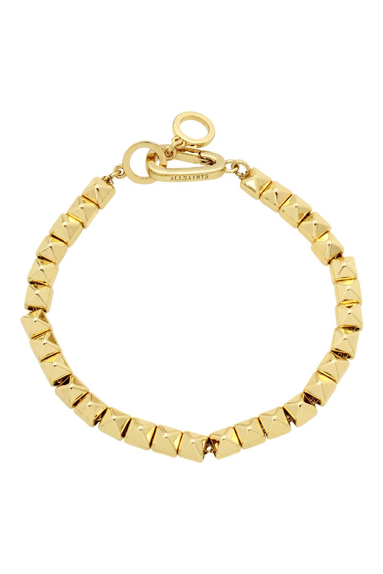 Pyramid Flex Chain Bracelet, Main, color, GOLD
