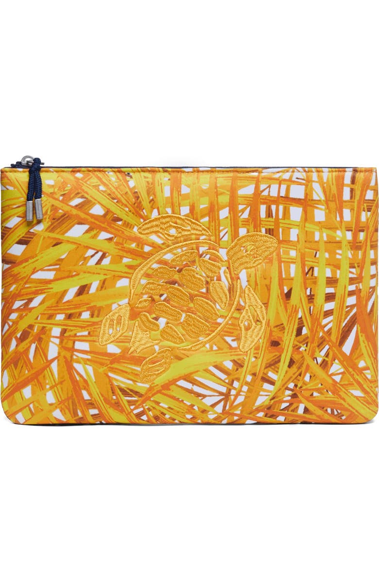 Vilebrequin Palm Leaves Neoprene Pouch, Alternate, color, Mangue