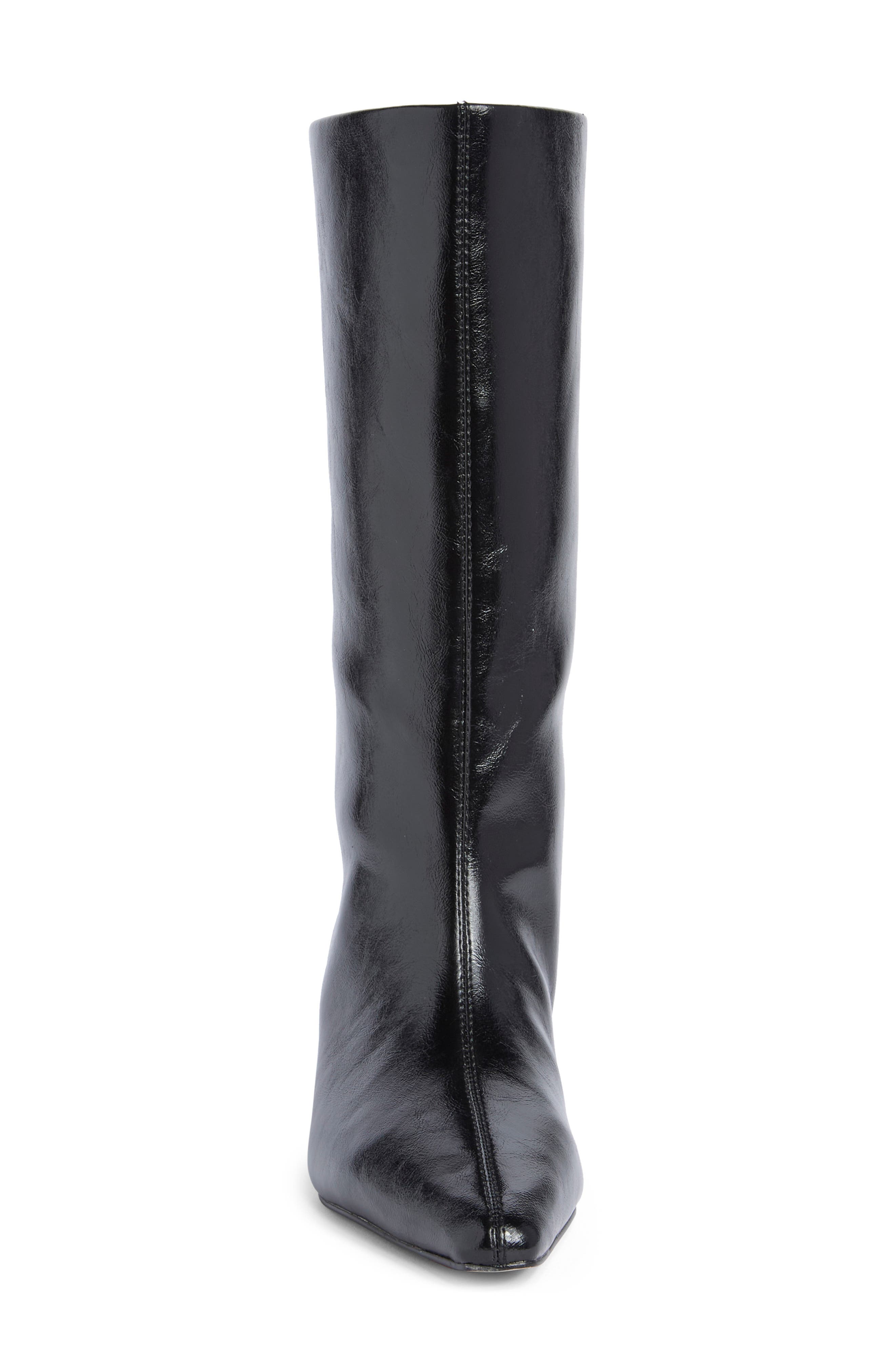 Harpe Faux Leather Boot, Alternate, color, BLACK