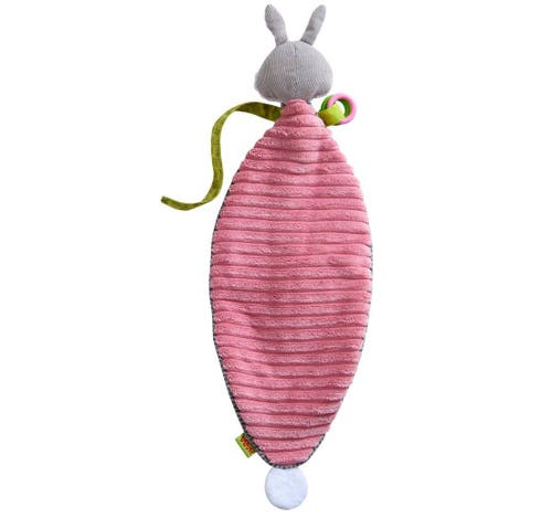 Haba Cuddly Bunny Hops Snuggly Lovey Baby Blankie In Multi