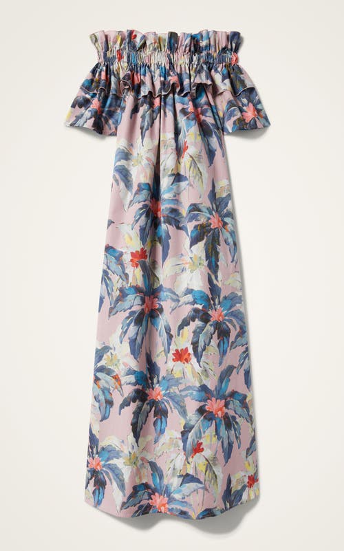La Doublej Breakfast Dress Maxi Tropicana Mauve In Blue