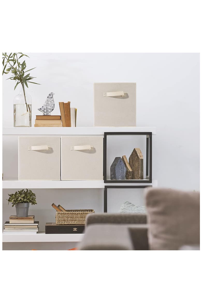 Collapsible Storage Cube, Alternate, color, BEIGE