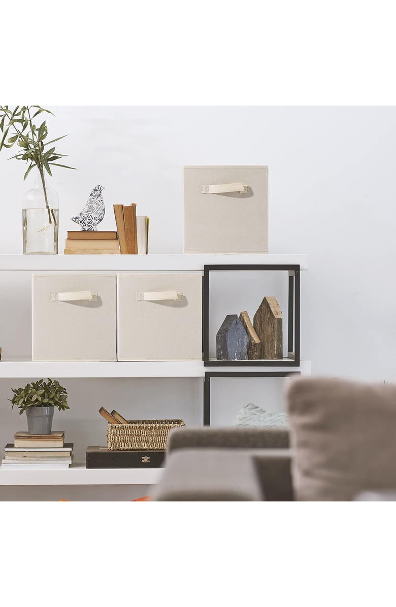 SORBUS Collapsible Storage Cube, Alternate, color, Beige