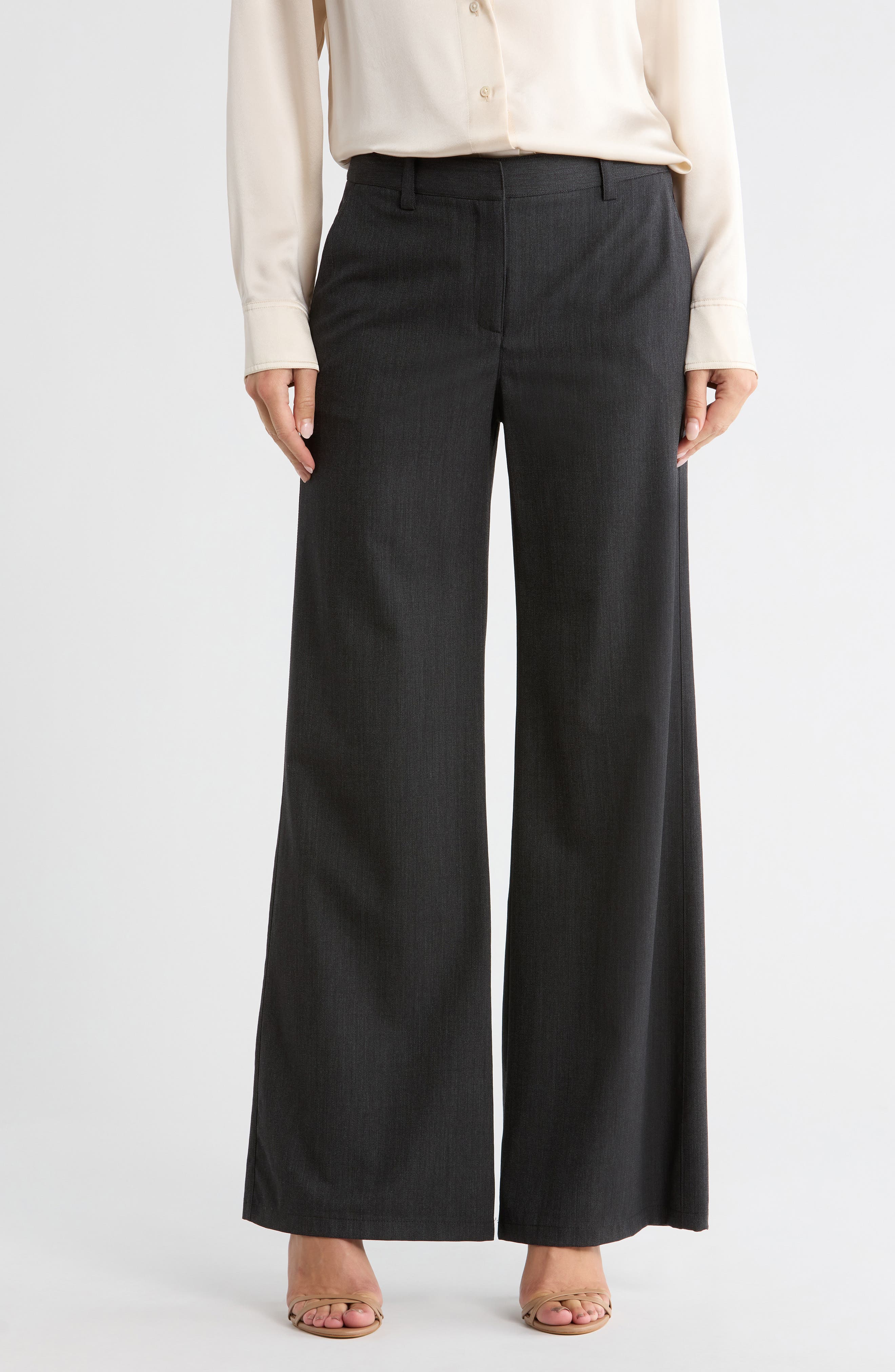 TWP Howard Stretch Wool Wide Leg Pants