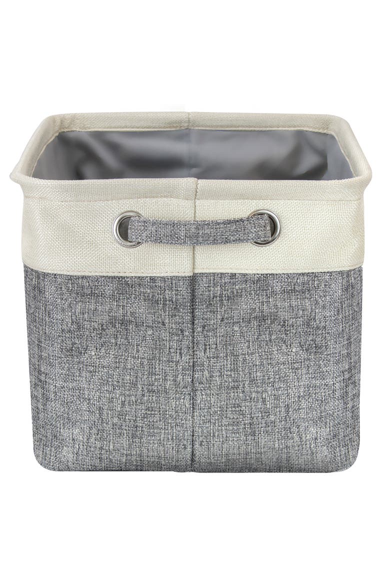 Cream Twill Storage Basket - Set of 3, Alternate, color, CREAM GREY