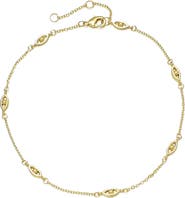 Adornia Evil Eye Station Anklet