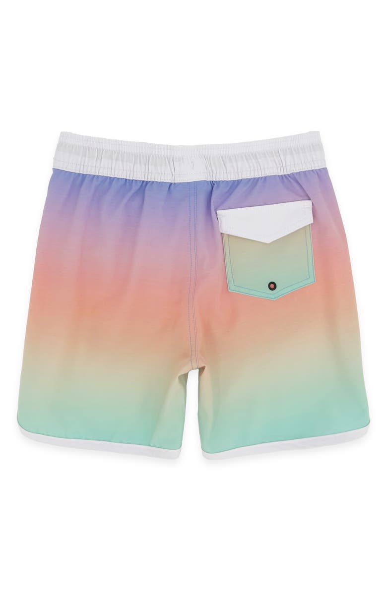 Feather 4 Arrow Kids' Scallop Board Shorts, Alternate, color,