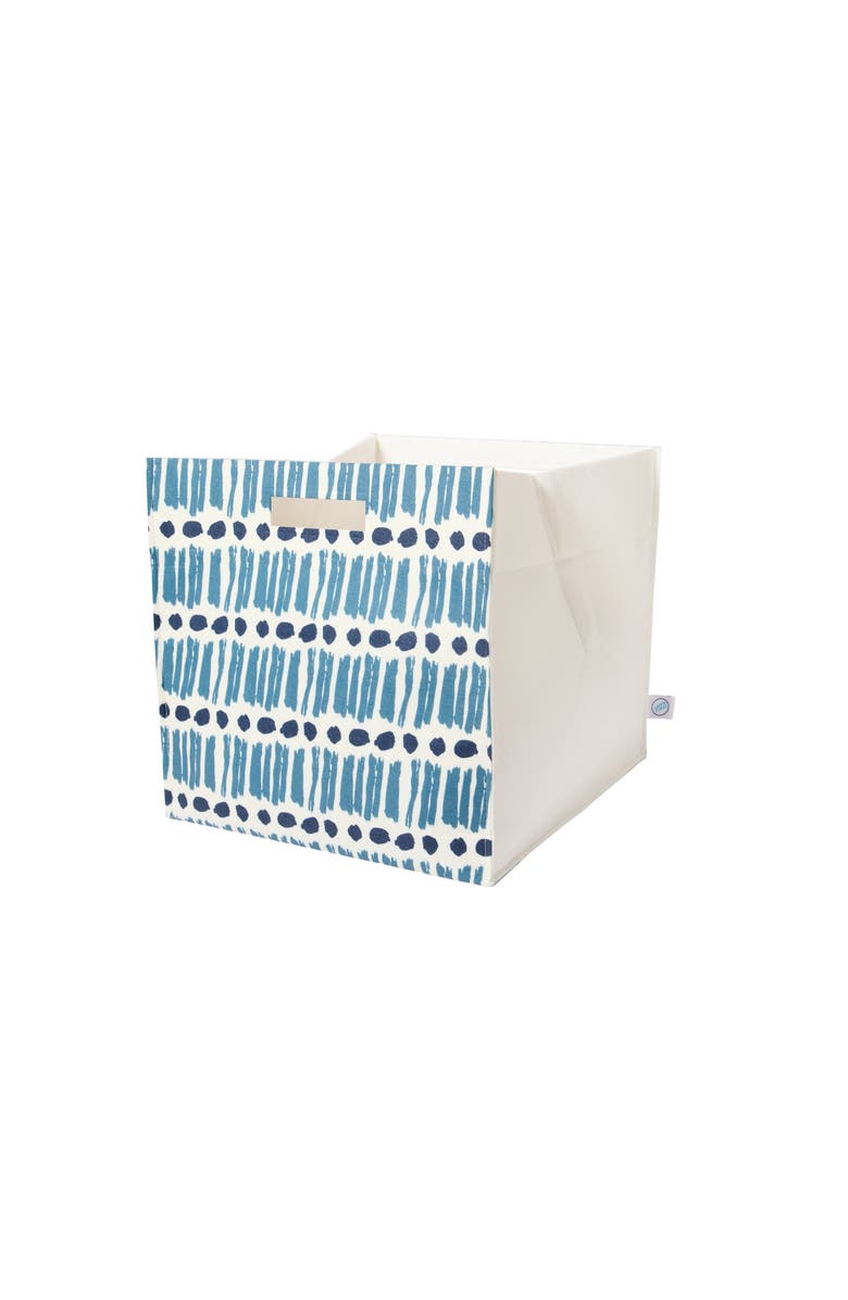 Dance Happy Lines & Dots Felt Storage Bin, Alternate, color, Ocean Blue