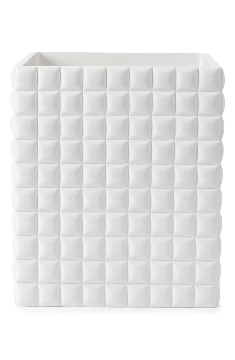 Kassatex Piazza Wastebasket, Main, color, White