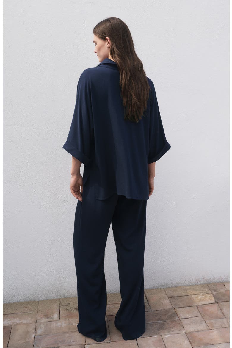 Pull On Wide Leg Pants, Alternate, color, DARK NAVY