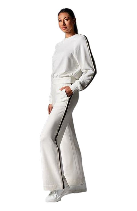 Ease Crew Stripe Sweatshirt