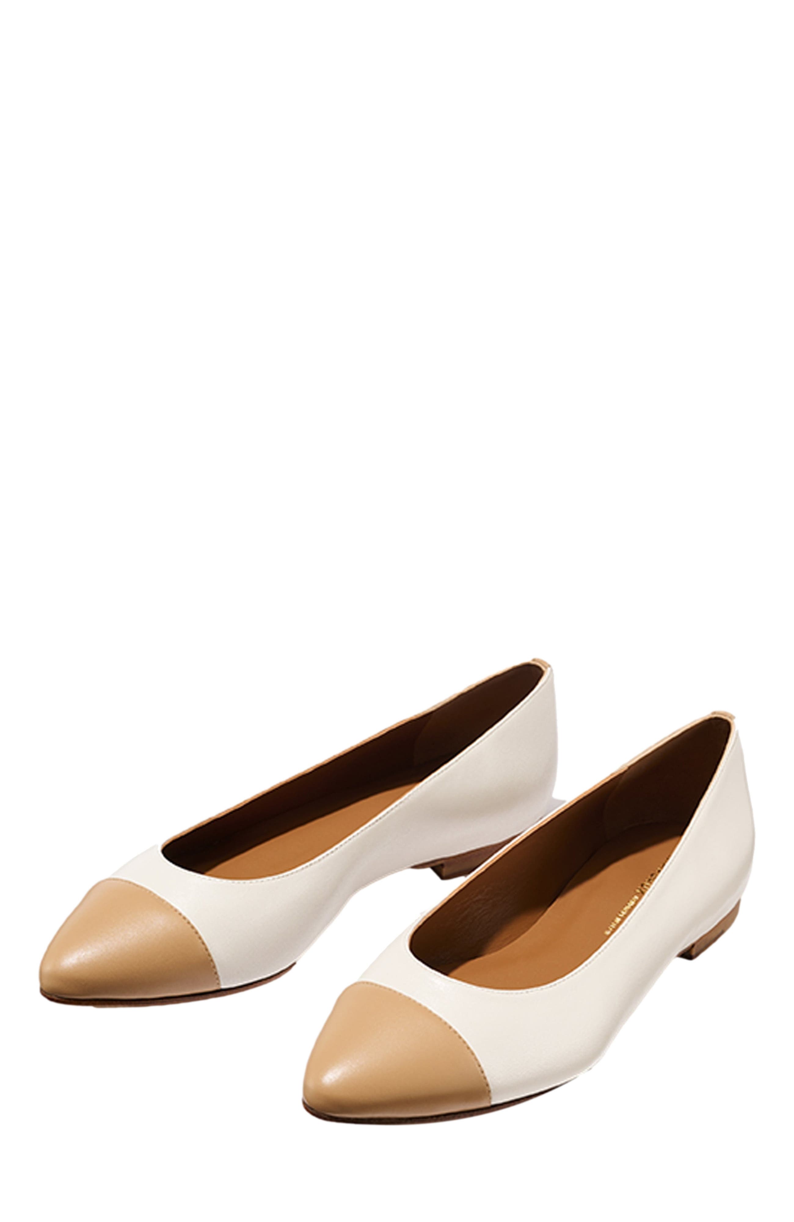 MARGAUX The Cap-Toe Pointe, Alternate, color, Ivory And Toffee
