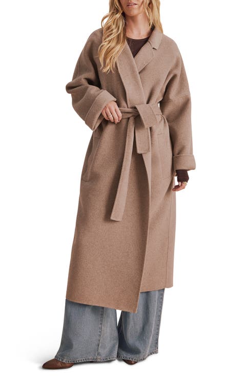 Portia Belted Long Wool Blend Coat