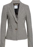 ST. JOHN Vichy Houndstooth Cotton Blend Jacket