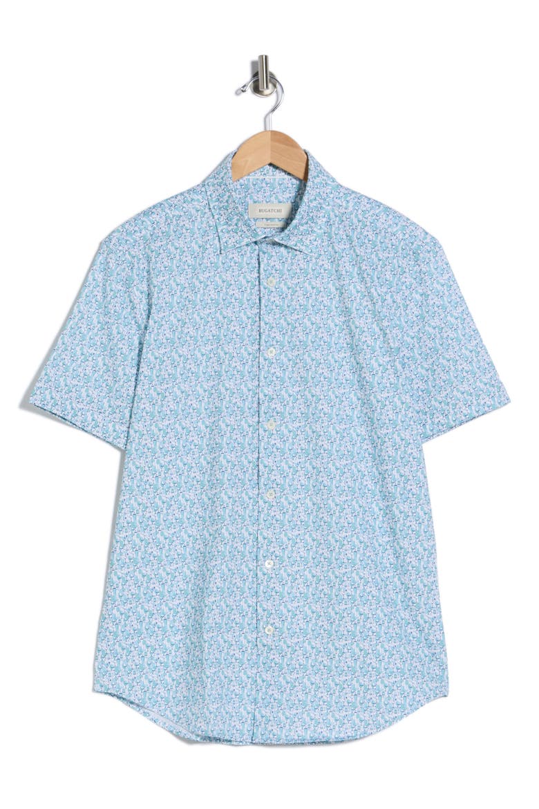 Short Sleeve Woven Shirt, Alternate, color, MINT