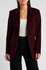FRAME Everyday Stretch Cotton Velveteen Blazer