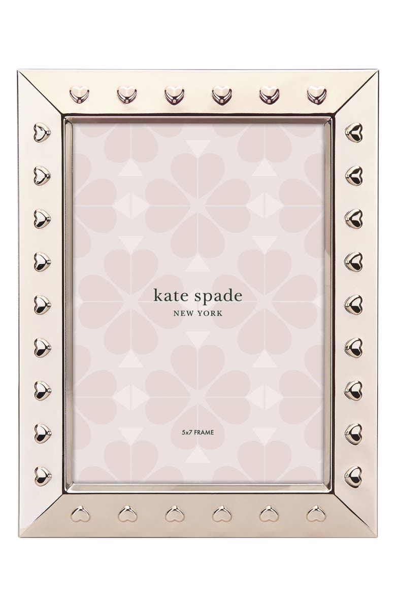 Kate Spade New York heart frame, Main, color, Gold