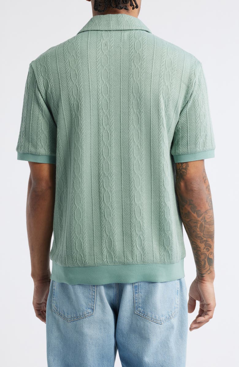 Native Youth Sancho Texture Johnny Collar Polo, Alternate, color, 