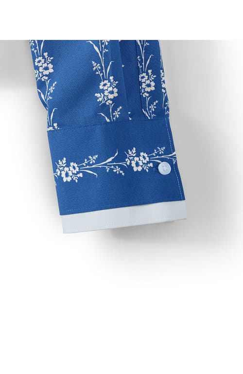 Lands' End Easy Care Shirt With Removable Bow In Animal Print