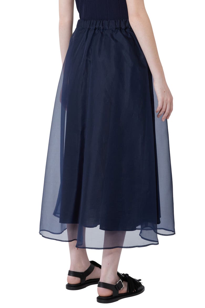 Visino Silk Skirt, Alternate, color, NAVY