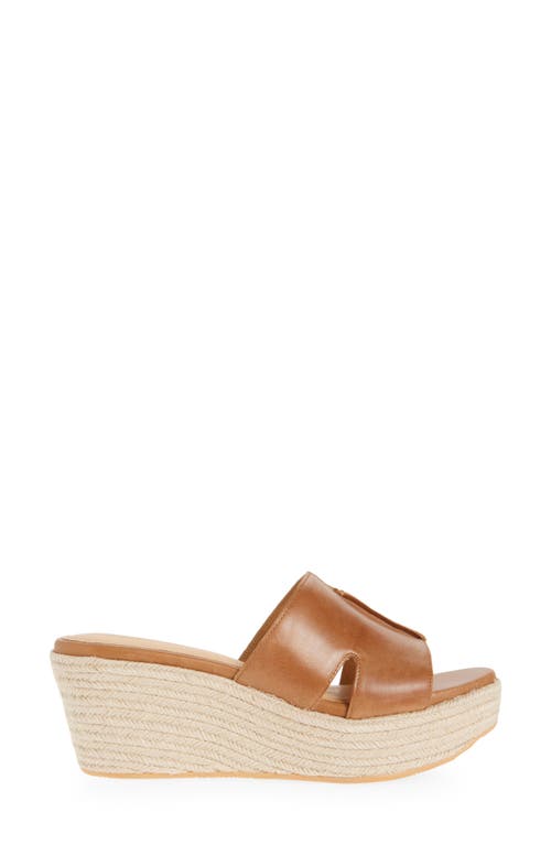 Chocolat Blu Willena Espadrille Platform Sandal In Camel Leather