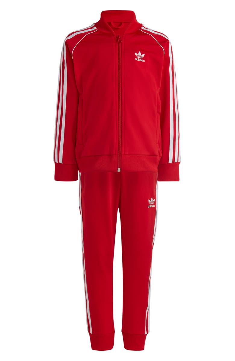 adidas Kids' Adicolor Superstar Recycled Polyester Track Jacket & Pants Set, Main, color, 