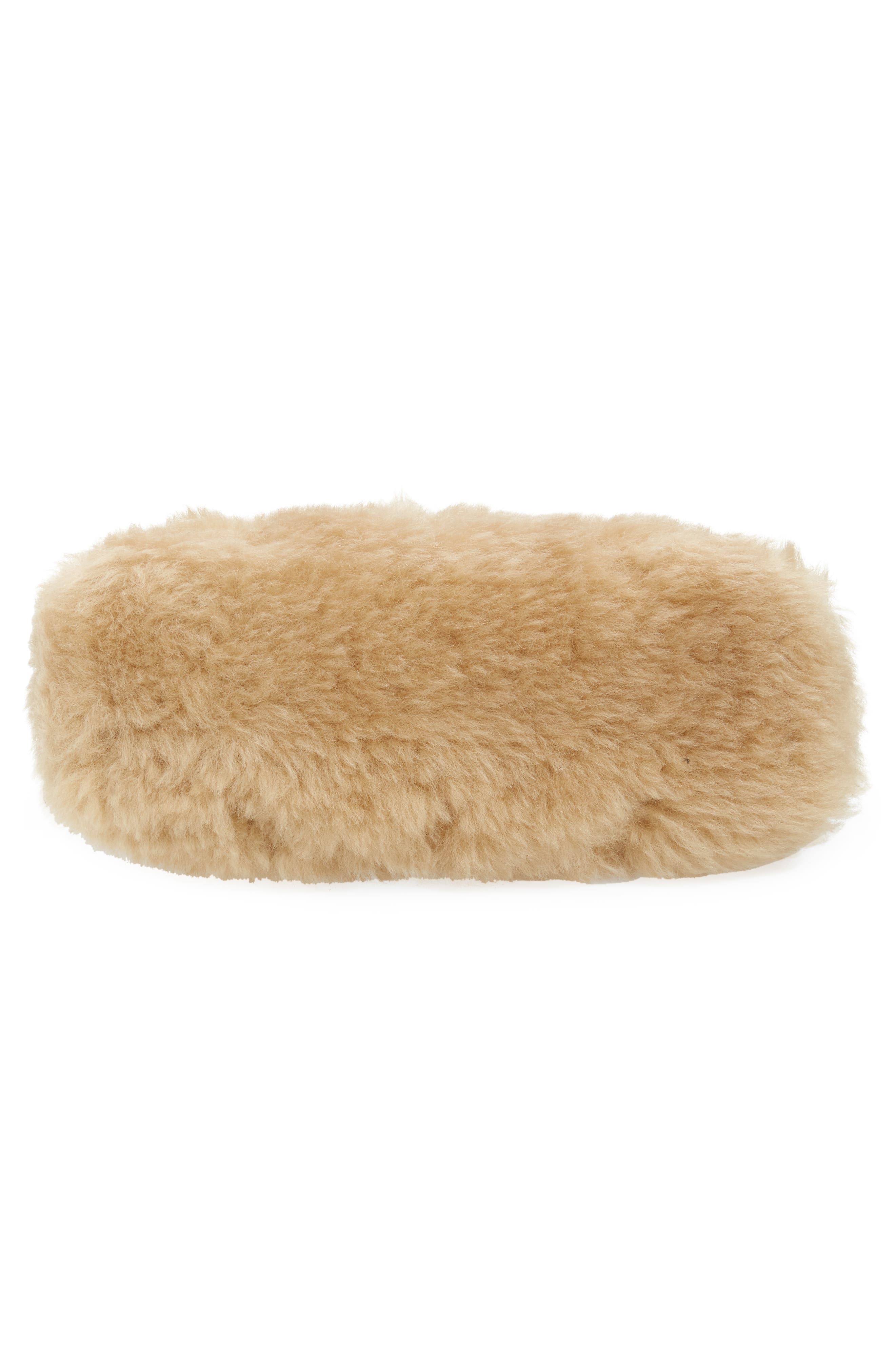 Saint Laurent Small Lou Puffer Genuine Shearling Pouch, Alternate, color, 