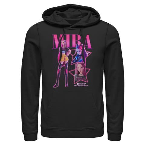 Mens KPop Demon Hunters Mira Super Star Logo Lightweight Hoodie
