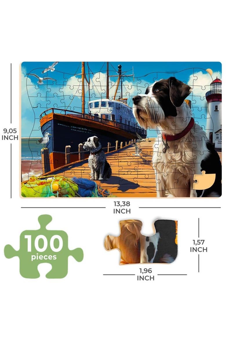 Dementia Puzzle Set for Adults - Large Piece Jigsaw Puzzles for Seniors, Alternate, color, Horses, dogs and cars