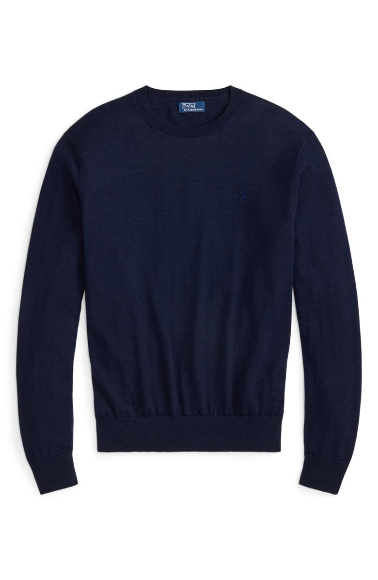 Polo Ralph Lauren Wool Crewneck Sweater, Alternate, color, Hunter Navy