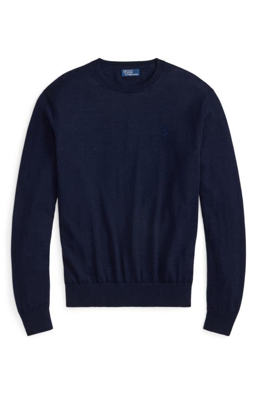 Polo Ralph Lauren Wool Crewneck Sweater In Blue