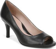 Naturalizer Locke Peep Toe Faux Leather Pump