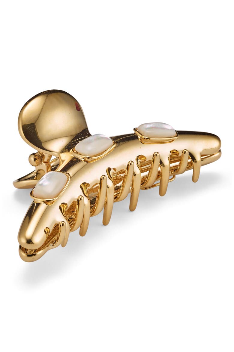 Vega Mother-of-Pearl Hair Claw Clip, Main, color, MOTHER OF PEARL
