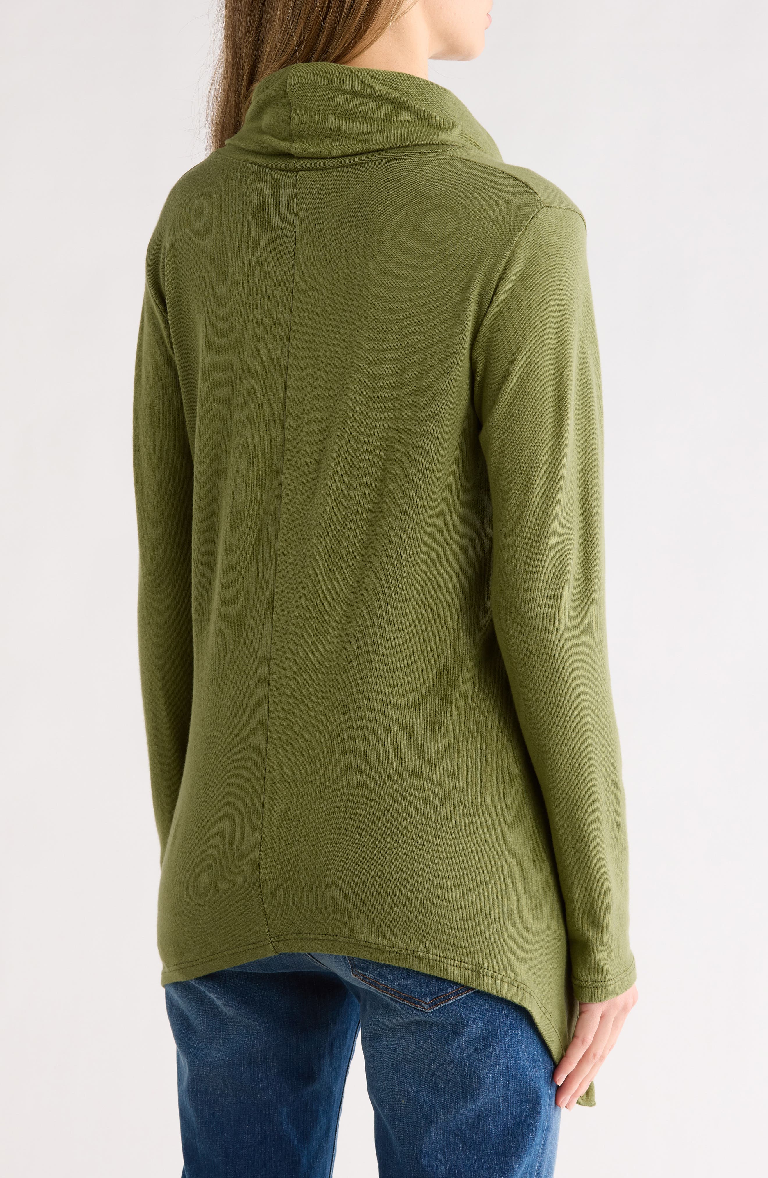 Cowl Neck Asymmetric Sweater - image 4