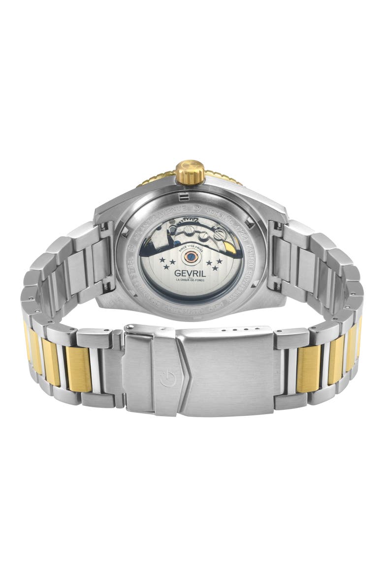 Atlantic Avenue Automatic Bracelet Watch, Alternate, color, TWO-TONE SILVER/ GOLD
