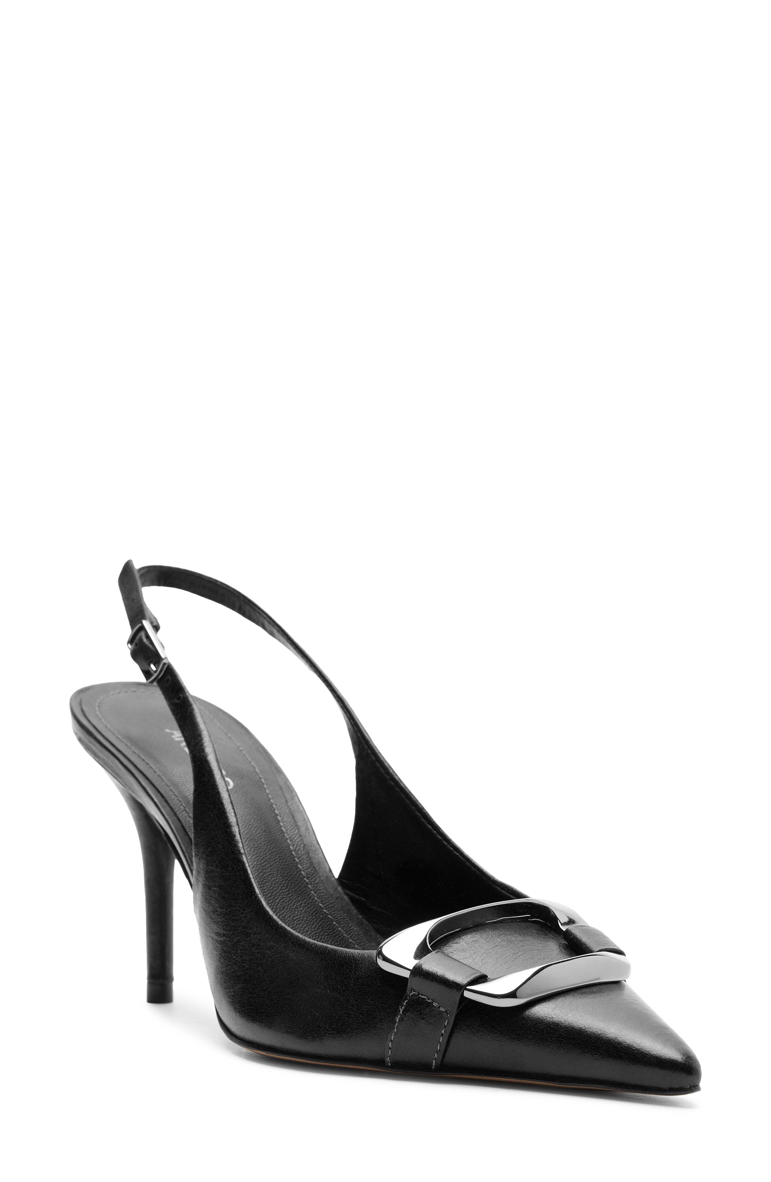 Arezzo Felicity Pointed Toe Slingback Pump, Main, color, Black