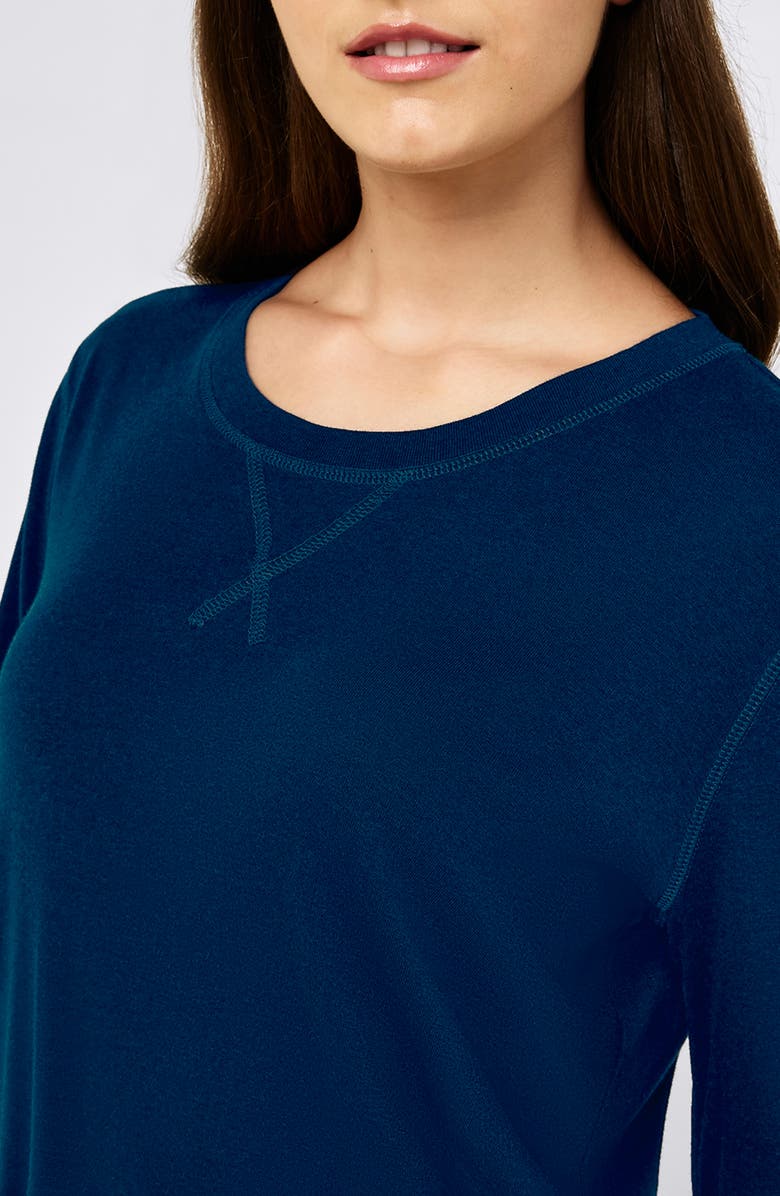 Papinelle Pia Cotton Blend Pajamas, Alternate, color, Navy