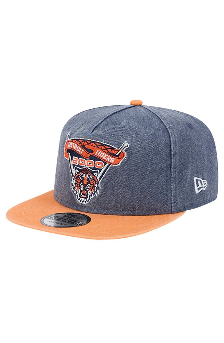 New Era Men's New Era Navy/Orange Detroit Tigers 2000 Pigment Dye Golfer Snapback Hat, Alternate, color, Navy