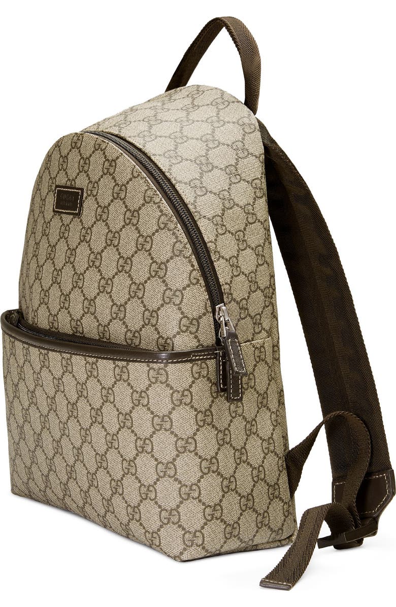 Gucci Logo Canvas Backpack, Alternate, color,