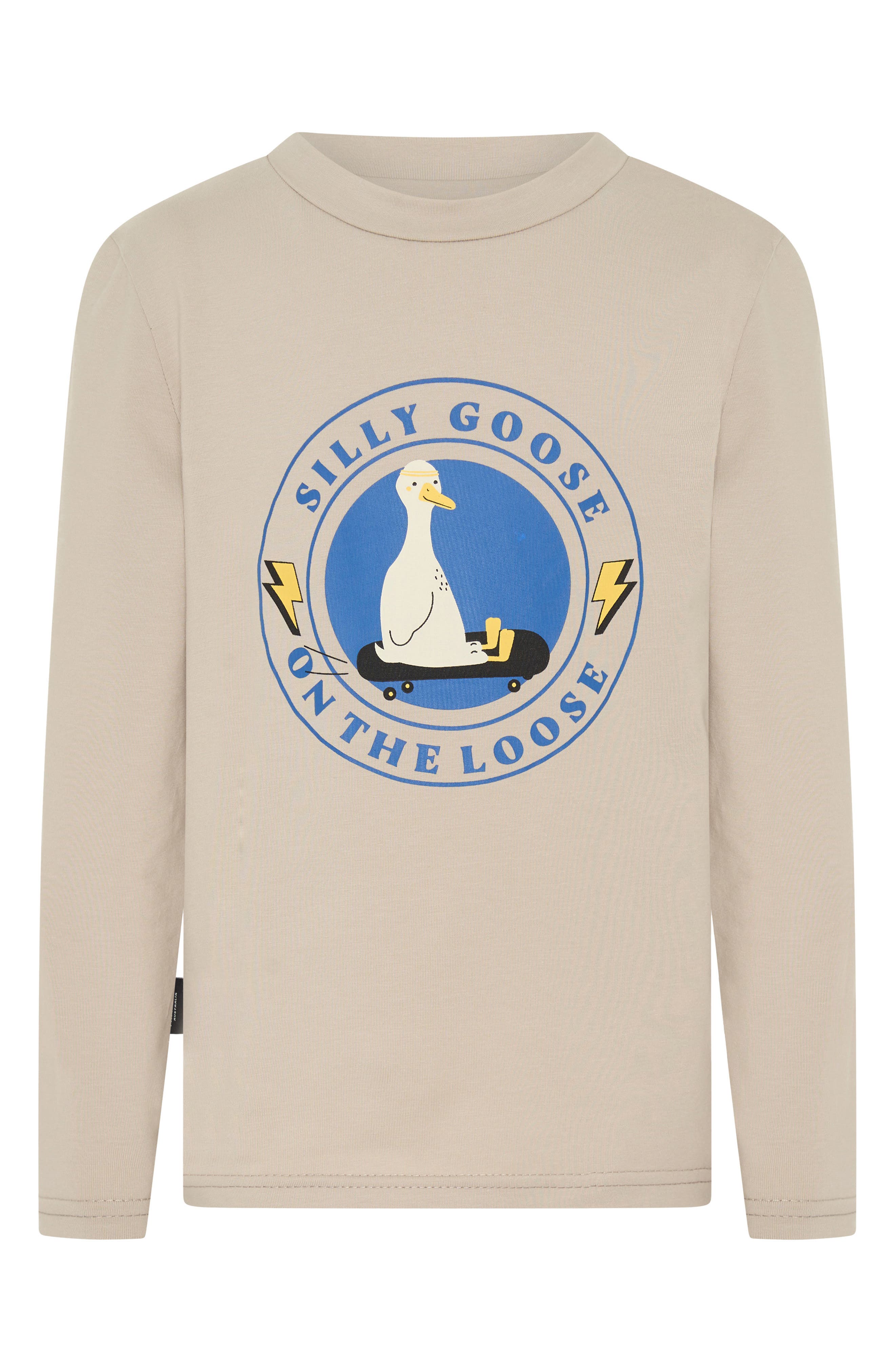 TINY TRIBE Kids' Silly Goose Long Sleeve Graphic T-Shirt in Grey 