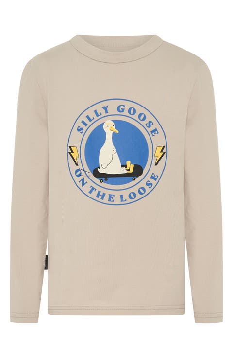 Kids' Silly Goose Long Sleeve Graphic T-Shirt (Toddler & Little Kid)