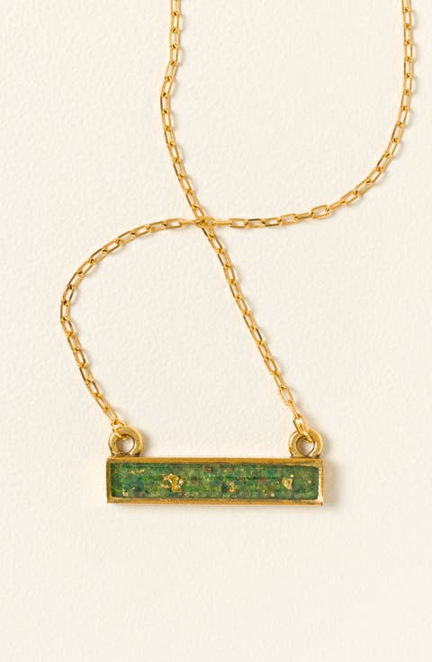 Flecks of Gold Birthstone Necklace
