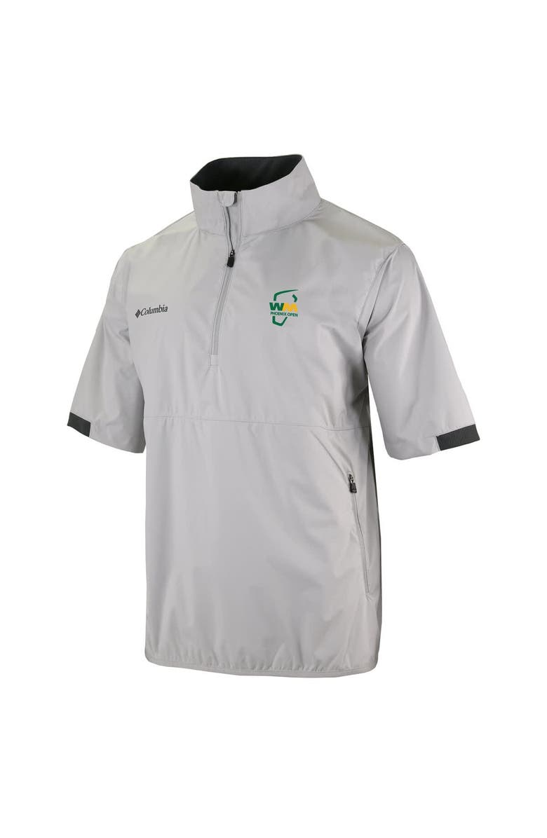 Columbia Men's Columbia Gray WM Phoenix Open Big Shot Omni-Wick Short Sleeve Half-Zip Windbreaker Jacket, Alternate, color, Gray