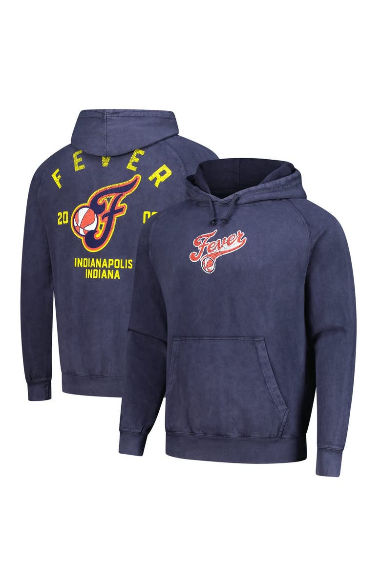 Stadium Essentials Unisex Stadium Essentials Denim Indiana Fever Get Back Oversized Vintage Raglan Pullover Hoodie, Main, color, Denim