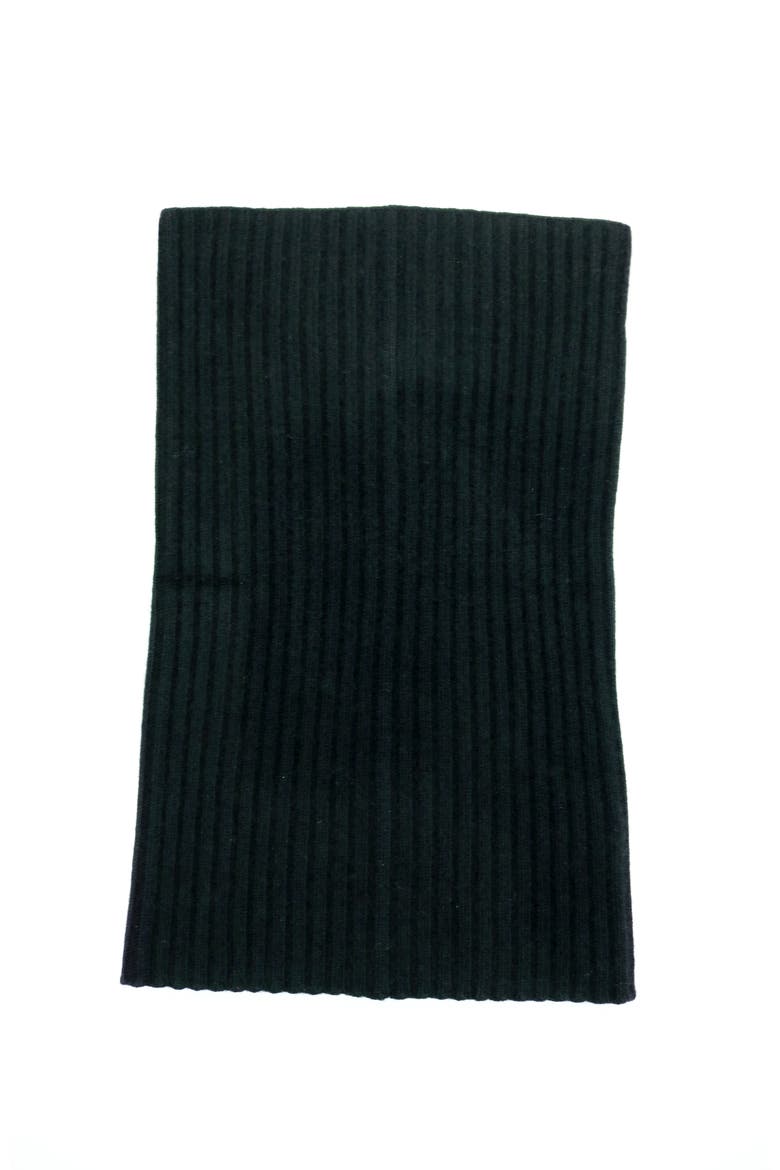 Cashmere chunky neck warmer, Alternate, color, BLACK