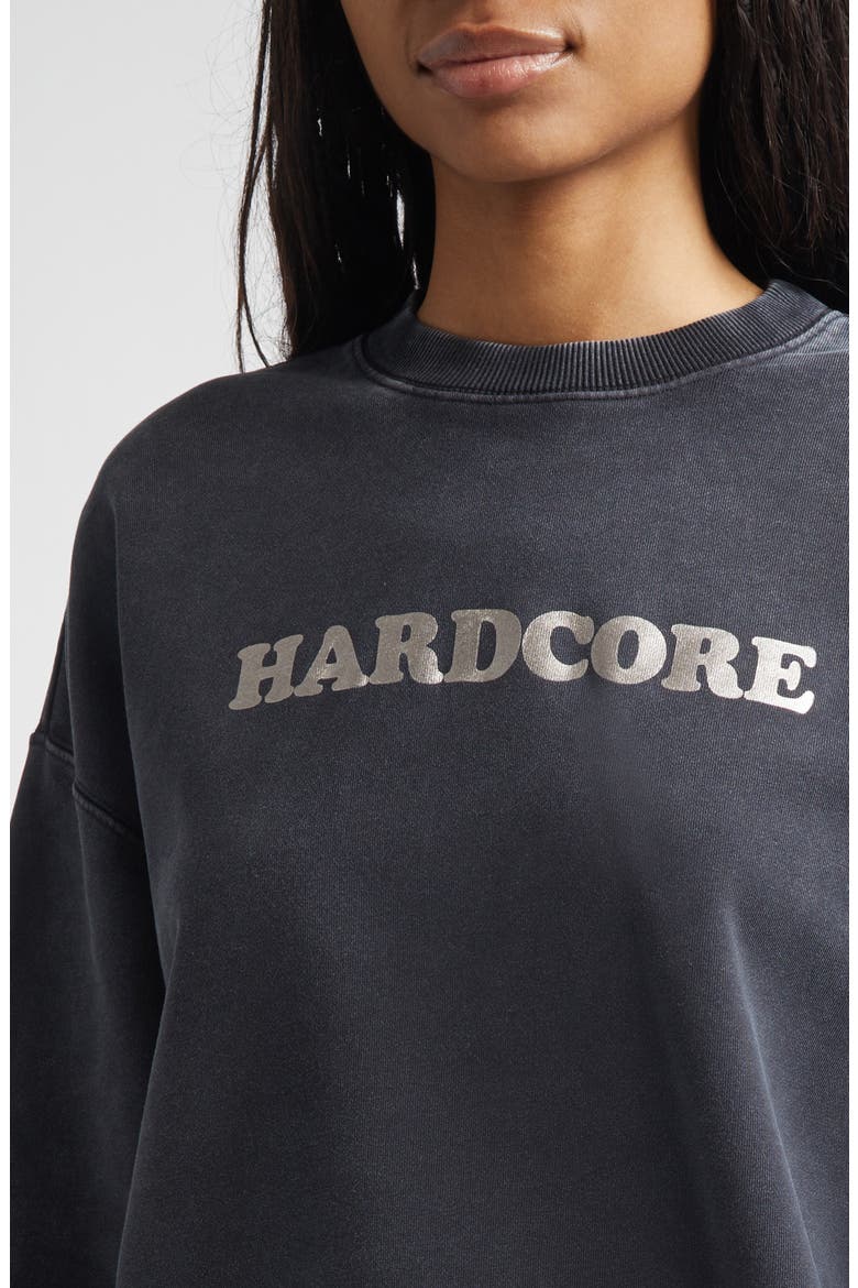 Hardcore French Terry Graphic Hoodie, Alternate, color, WASHED BLACK