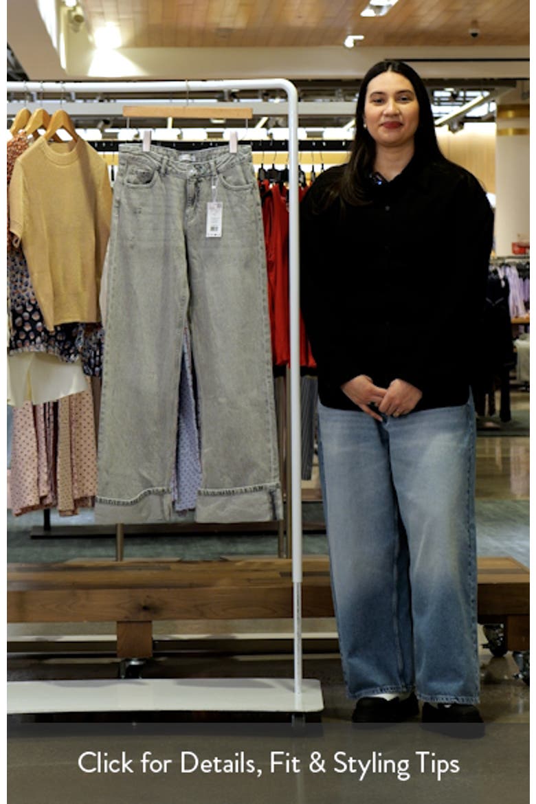Cuff Hem Wide Leg Jeans video
