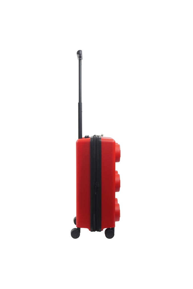Signature Brick 2x3 Trolley Expandable 21.5 inch carry-on luggage, Alternate, color, RED
