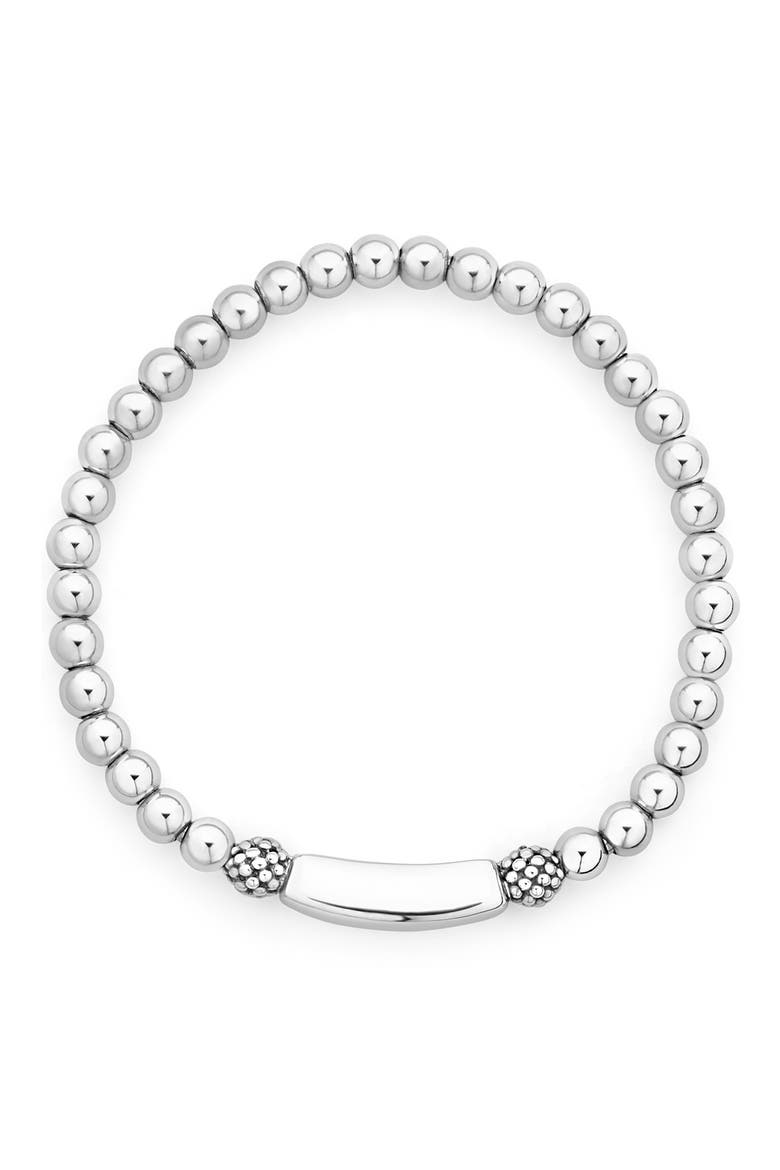 Sterling Silver Caviar Bead Stretch Bracelet, Alternate, color, SILVER