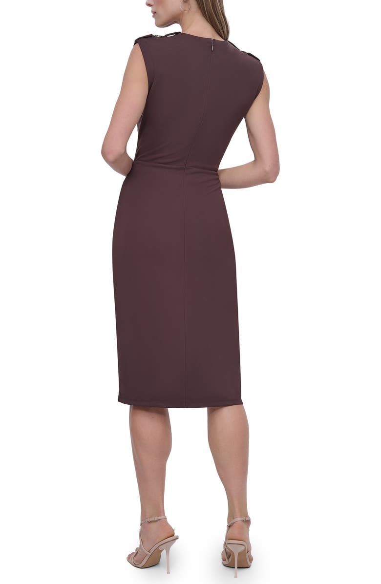 DKNY Matte Jersey Midi Sheath Dress, Alternate, color, 